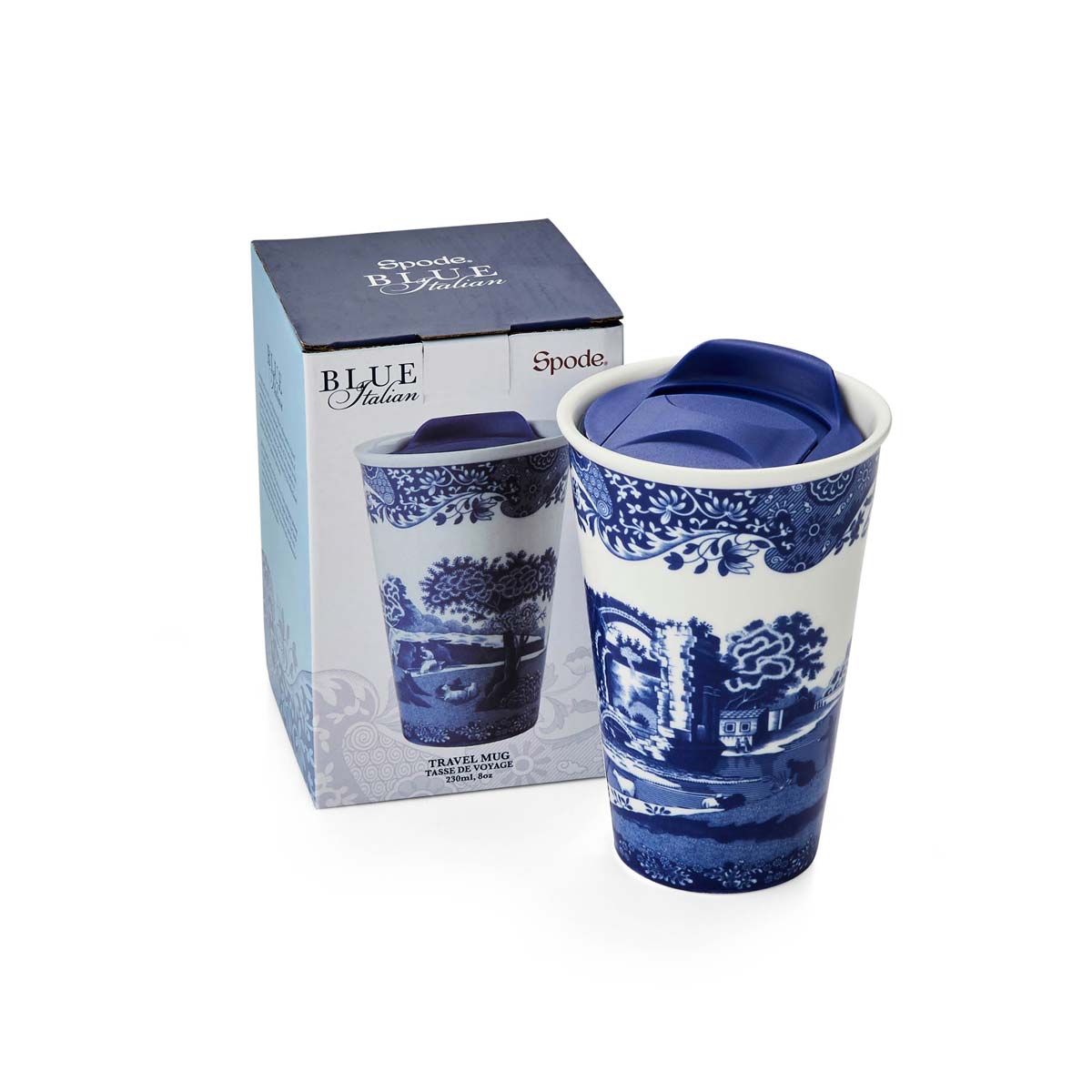 Blue Italian Travel Mug image number null